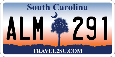 SC license plate ALM291