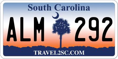 SC license plate ALM292