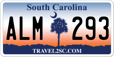 SC license plate ALM293