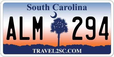 SC license plate ALM294