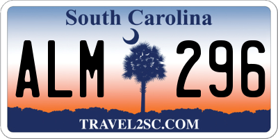 SC license plate ALM296