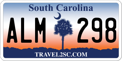 SC license plate ALM298
