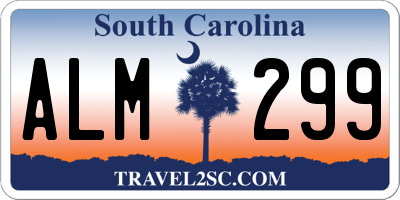 SC license plate ALM299