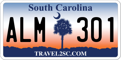 SC license plate ALM301
