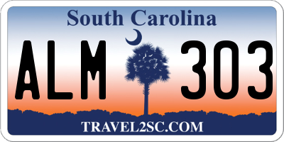 SC license plate ALM303