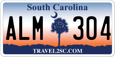 SC license plate ALM304