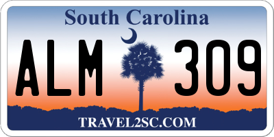 SC license plate ALM309