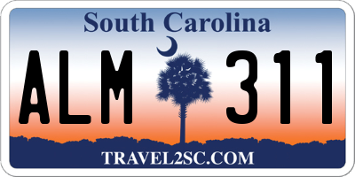 SC license plate ALM311