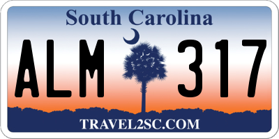 SC license plate ALM317