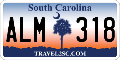SC license plate ALM318