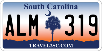 SC license plate ALM319