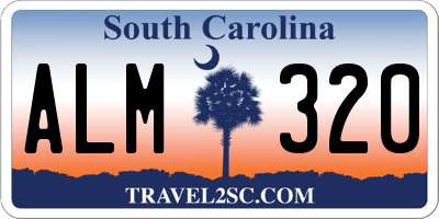SC license plate ALM320