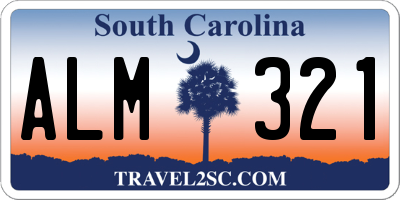 SC license plate ALM321