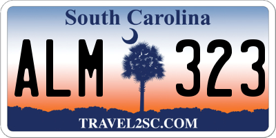 SC license plate ALM323