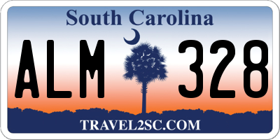 SC license plate ALM328