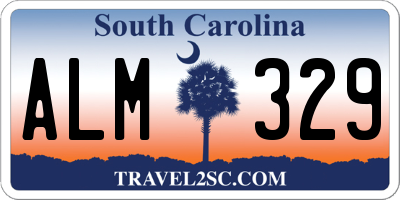 SC license plate ALM329