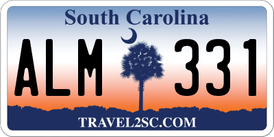 SC license plate ALM331