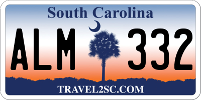 SC license plate ALM332