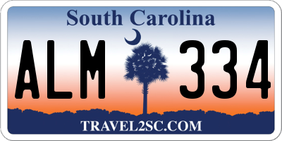 SC license plate ALM334