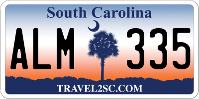 SC license plate ALM335