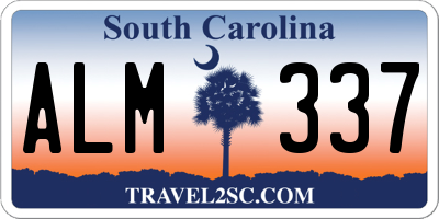 SC license plate ALM337