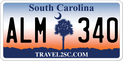 SC license plate ALM340