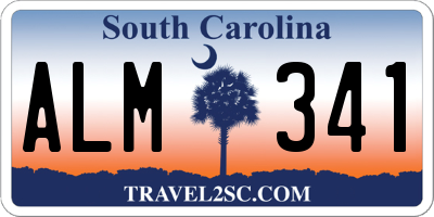 SC license plate ALM341