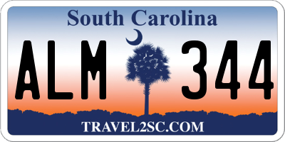 SC license plate ALM344