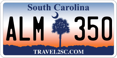 SC license plate ALM350