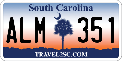 SC license plate ALM351