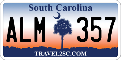 SC license plate ALM357