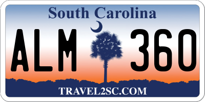 SC license plate ALM360