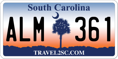SC license plate ALM361