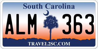 SC license plate ALM363