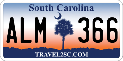 SC license plate ALM366