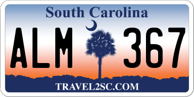 SC license plate ALM367