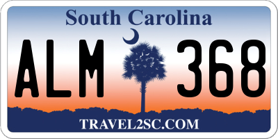 SC license plate ALM368