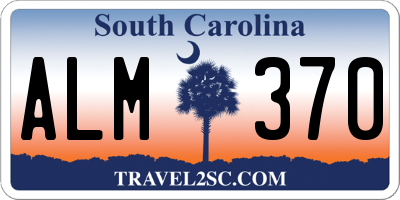 SC license plate ALM370