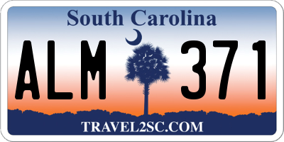 SC license plate ALM371