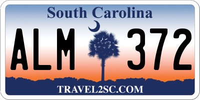 SC license plate ALM372