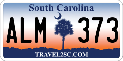 SC license plate ALM373