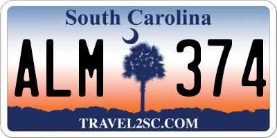 SC license plate ALM374