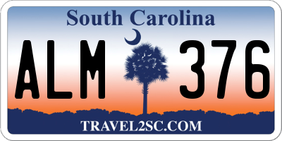 SC license plate ALM376