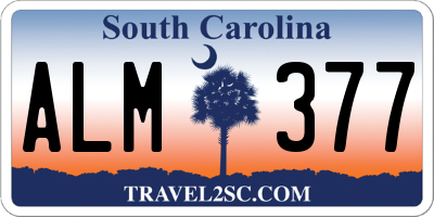 SC license plate ALM377