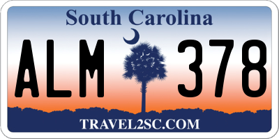 SC license plate ALM378