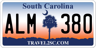 SC license plate ALM380