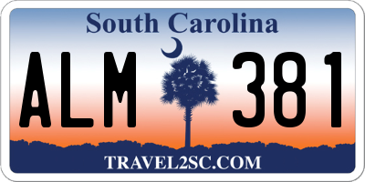 SC license plate ALM381