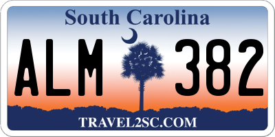 SC license plate ALM382