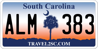 SC license plate ALM383