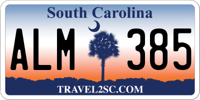SC license plate ALM385